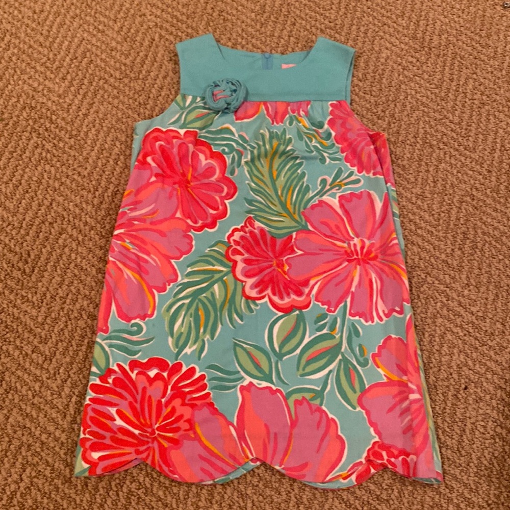 Girls tropical flower dress